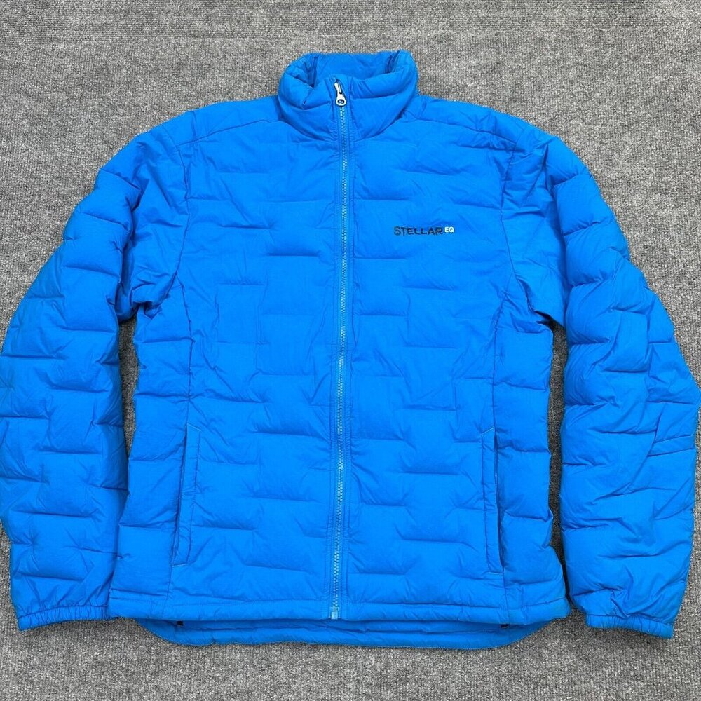 Stellar EQ Equipment Ultralight Stretch Down Men’s Medium Blue Puffer Jacket Ski